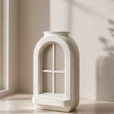 Bình hoa trang trí Lumina - Thiết kế cửa sổ vòm nghệ thuật
