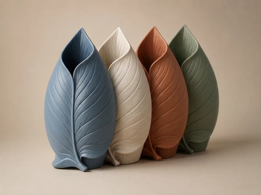 Mẫu bình hoa lá Gyeol Vase độc đáo cho không gian sống - Image 1