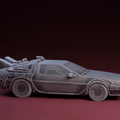 Mô hình in 3D xe DeLorean (Back To the Future) cực chất
