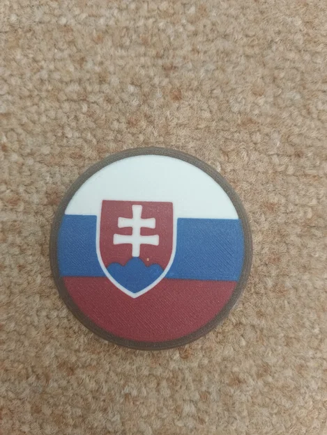 Mô hình huy hiệu Slovakia trang trí nắp lon 3D (dùng cho 0,5L & 0,33L) - Image 1