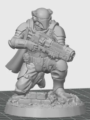 Mô hình Hiệp sĩ Oath Sword Bastion quỳ bắn súng plasma - Image 1
