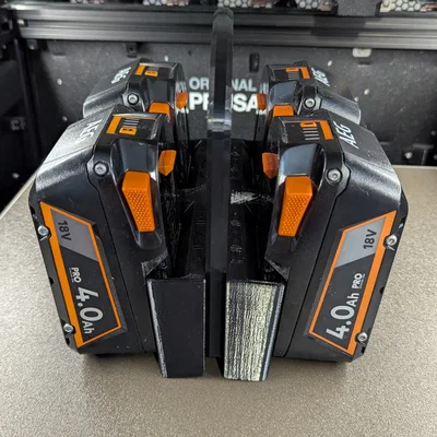 Tay cầm cho giá đỡ pin đôi 18V AEG/RIDGID (Bộ caddy chứa 4 pin)