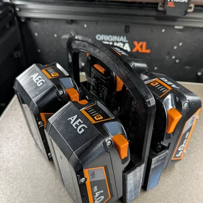Tay cầm cho giá đỡ pin đôi 18V AEG/RIDGID (Bộ caddy chứa 4 pin)