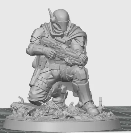 Mô hình Oath Sword Bastion Knight quỳ bắn súng plasma 2 - Image 1