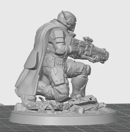 Mô hình Oath Sword Bastion Knight quỳ bắn súng plasma 2 - Image 2