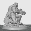 Mô hình Oath Sword Bastion Knight quỳ bắn súng plasma 2 - Thumbnail 2