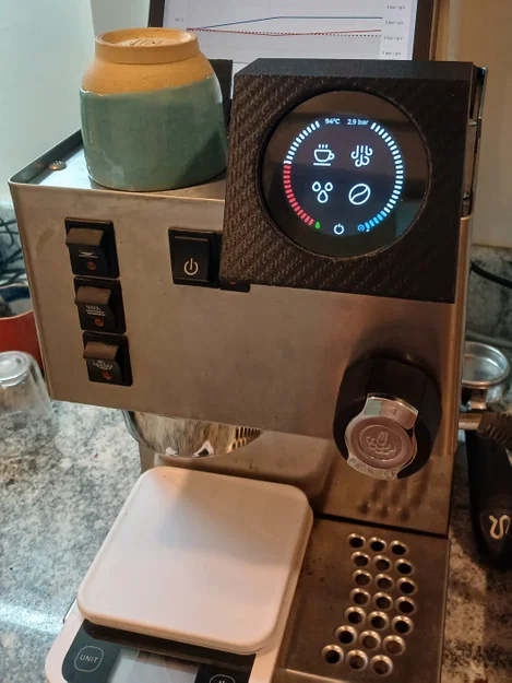 Nắp che hình vuông cho màn hình Gaggimate trên máy pha cà phê Rancilio Silvia - Image 1