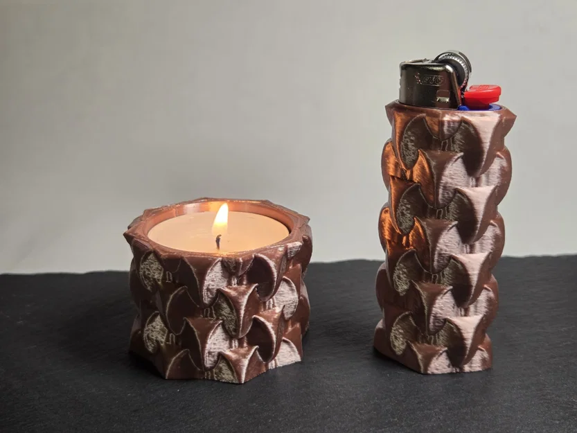 Bộ phụ kiện để bàn Vảy Rồng — Bật lửa & Đế nến - Image 2