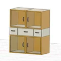 Mô hình tủ kệ đa năng ORGANIZZATORE GT583 tự lắp ráp - Thumbnail 2