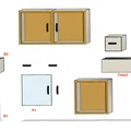 Mô hình tủ kệ đa năng ORGANIZZATORE GT583 tự lắp ráp - Thumbnail 3