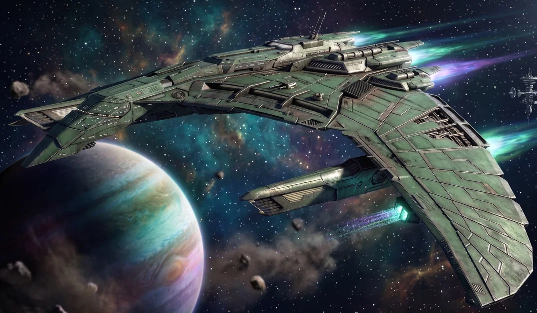 Mô hình tàu chiến Romulan Centurion từ Star Trek Fleet Command - Image 1