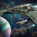Mô hình tàu chiến Romulan Centurion từ Star Trek Fleet Command - Thumbnail 1