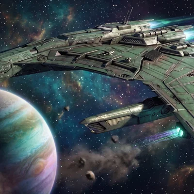 Mô hình tàu chiến Romulan Centurion từ Star Trek Fleet Command