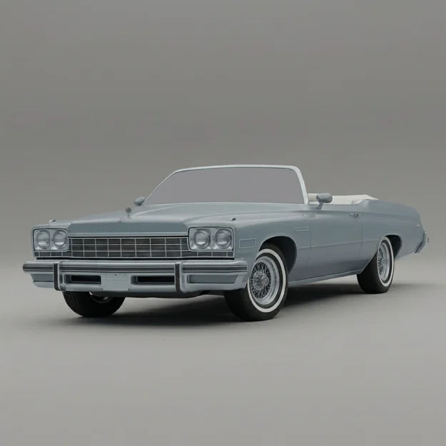Mô hình in 3D xe cổ 1975 Buick LeSabre Custom mui trần - Image 1