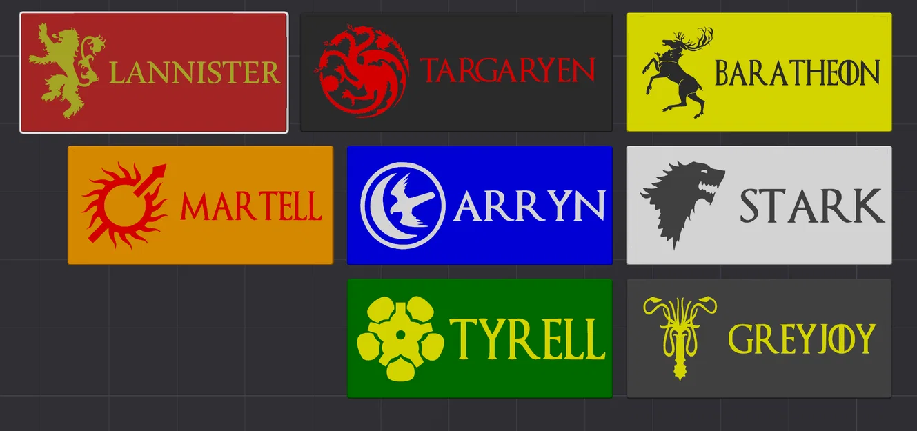 Bộ khay sắp xếp phụ kiện board game GOT (Game of Thrones) in 3D - Image 1