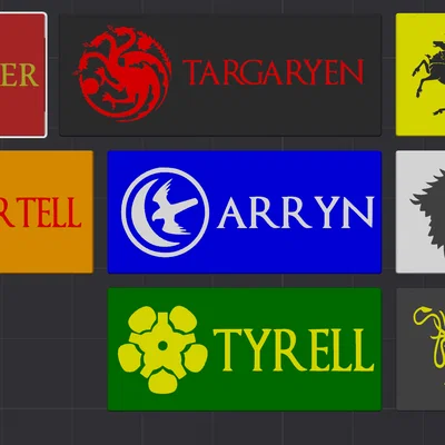 Bộ khay sắp xếp phụ kiện board game GOT (Game of Thrones) in 3D