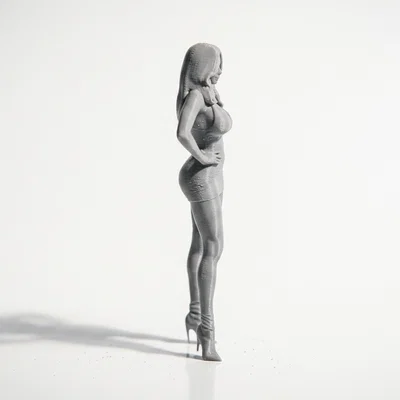 Mô hình 3D tượng nữ Fashionista thanh lịch