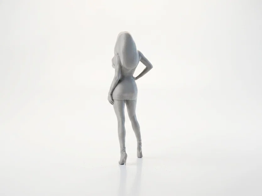 Mô hình 3D tượng nữ Fashionista thanh lịch - Image 4