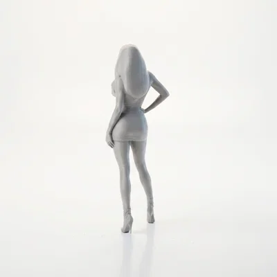 Mô hình 3D tượng nữ Fashionista thanh lịch