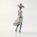 Mô hình 3D tượng nữ Fashion Icon thanh lịch - Thumbnail 3