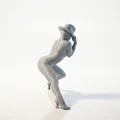 Mô hình tượng nữ đội mũ Fedora in 3D - Thumbnail 3