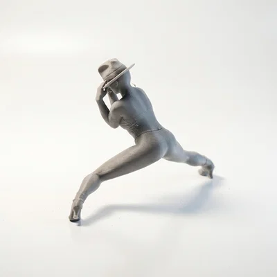 Mô hình tượng nữ đội mũ Fedora in 3D