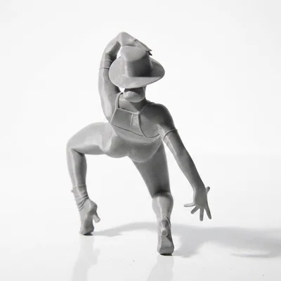 Mô hình tượng nữ quý cô đội mũ Fedora in 3D