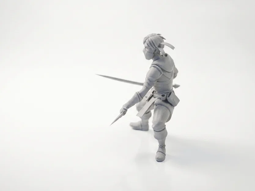 Mô hình 3D Nữ Sát Thủ Tư Thế Cúi Người Dành Cho Máy In 3D - Image 1