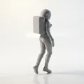 Mô hình Nữ Phi hành gia 3D - Nhà thám hiểm không gian - Thumbnail 3