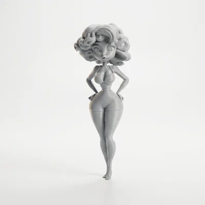 Mô hình nhân vật nữ cách điệu in 3D
