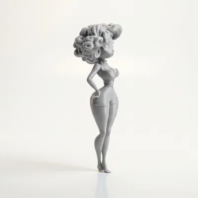 Mô hình nhân vật nữ cách điệu in 3D