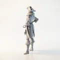 Mô hình nữ cướp biển Jack Sparrow in 3D - Thumbnail 4