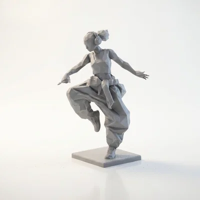 Mô hình 3D Nữ vũ công Hip Hop