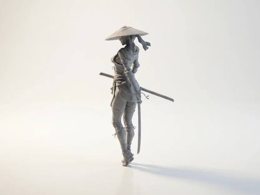 Mô hình Nữ Samurai Chiến Binh - File 3D Printable - Image 1