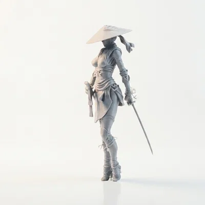 Mô hình Nữ Samurai Chiến Binh - File 3D Printable