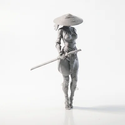Mô hình Nữ Samurai Chiến Binh - File 3D Printable