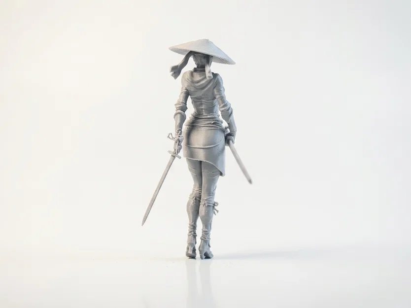 Mô hình Nữ Samurai Chiến Binh - File 3D Printable - Image 4