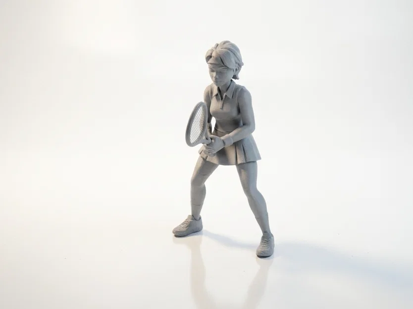 Mô hình 3D Nữ Vận động viên Quần vợt đầy năng động - Image 1