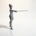Mô hình Nữ Kiếm Sĩ 3D - Tượng Đấu Kiếm Nữ Sẵn Sàng Để In - Thumbnail 1