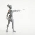 Mô hình Nữ Kiếm Sĩ 3D - Tượng Đấu Kiếm Nữ Sẵn Sàng Để In - Thumbnail 2
