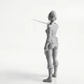 Mô hình Nữ Kiếm Sĩ 3D - Tượng Đấu Kiếm Nữ Sẵn Sàng Để In - Thumbnail 3