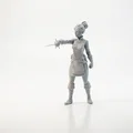 Mô hình Nữ Kiếm Sĩ 3D - Tượng Đấu Kiếm Nữ Sẵn Sàng Để In - Thumbnail 4