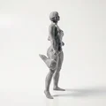 Mô hình tượng nữ vận động viên mặc Bikini - File STL in 3D - Thumbnail 3