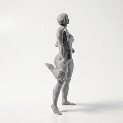 Mô hình tượng nữ vận động viên mặc Bikini - File STL in 3D