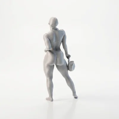 Mô hình tượng nữ vận động viên mặc Bikini - File STL in 3D