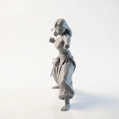 Mô hình tượng nữ võ sĩ Martial Arts 3D Printable