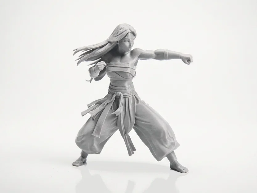Mô hình tượng nữ võ sĩ Martial Arts 3D Printable - Image 2