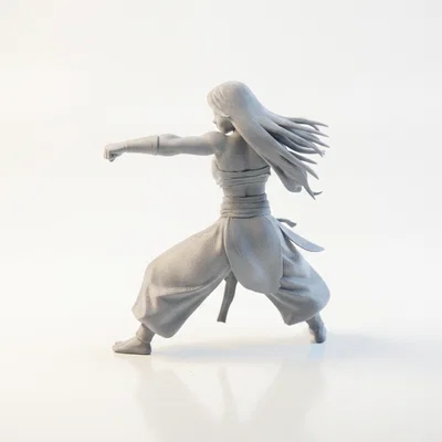 Mô hình tượng nữ võ sĩ Martial Arts 3D Printable