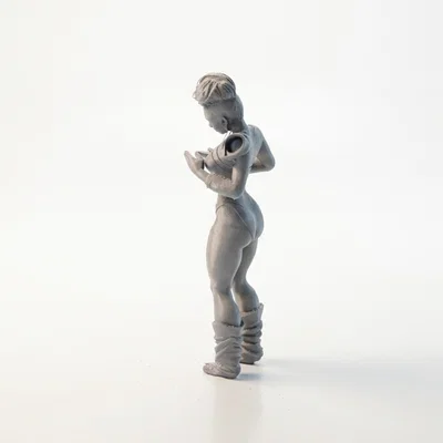Mô hình 3D nữ vận động viên khỏe khoắn