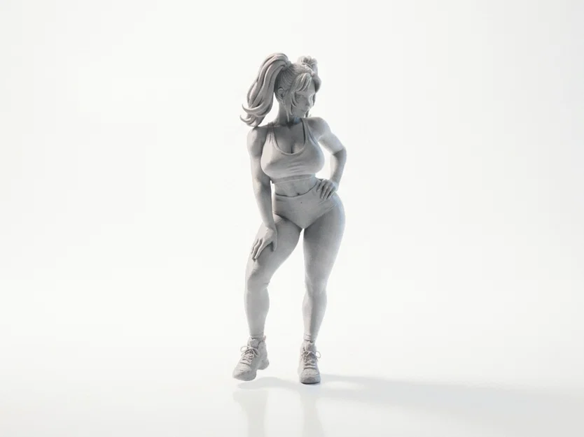 Mô hình tượng nữ vận động viên tập Gym 3D có thể in được - Image 2
